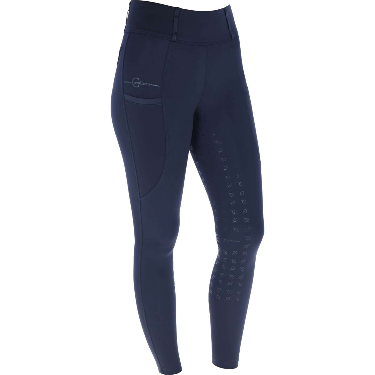 Covalliero Legging d'Équitation Highwaist Full Grip Marin foncé