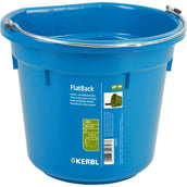 Kerbl Seau avec côté plat Bleu Royal