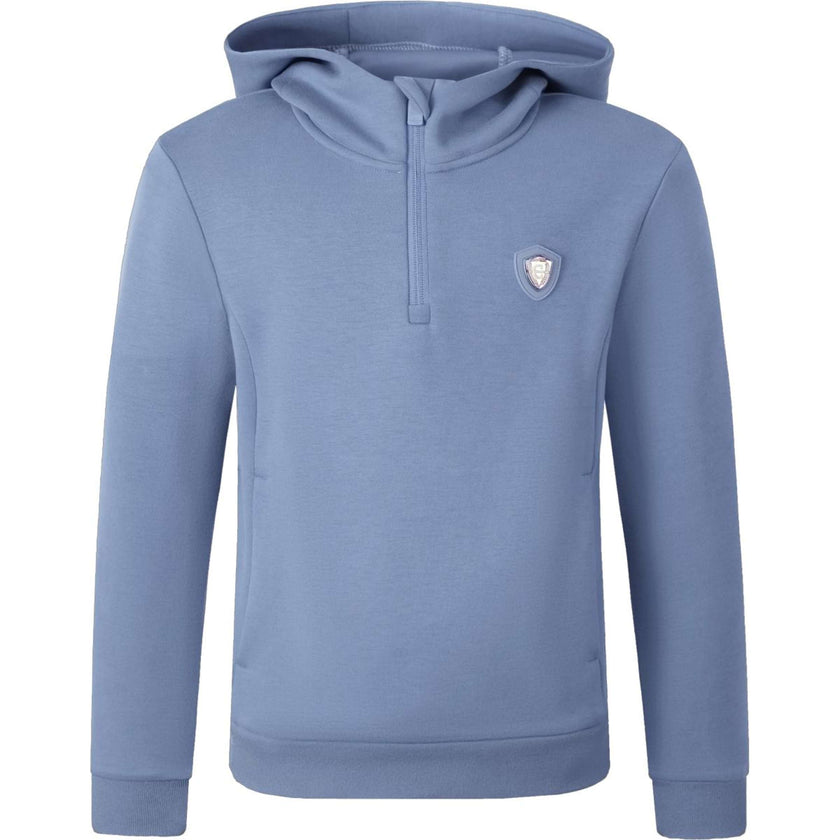 Covalliero Pull col Hoodie SS26 Enfants Smoked Blue Covalliero Pull col Hoodie SS26 Enfants Smoked Blue