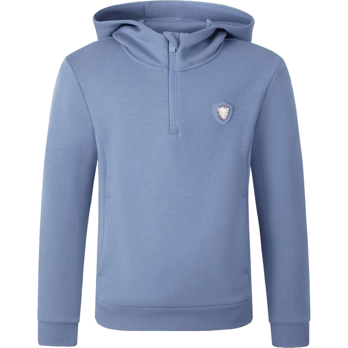 Covalliero Pull col Hoodie SS26 Enfants Smoked Blue