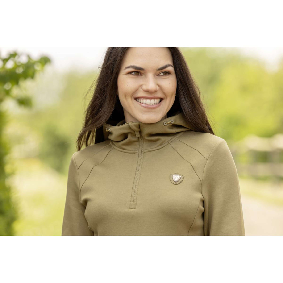 Covalliero Pull col Hoodie SS26 Femme Noix