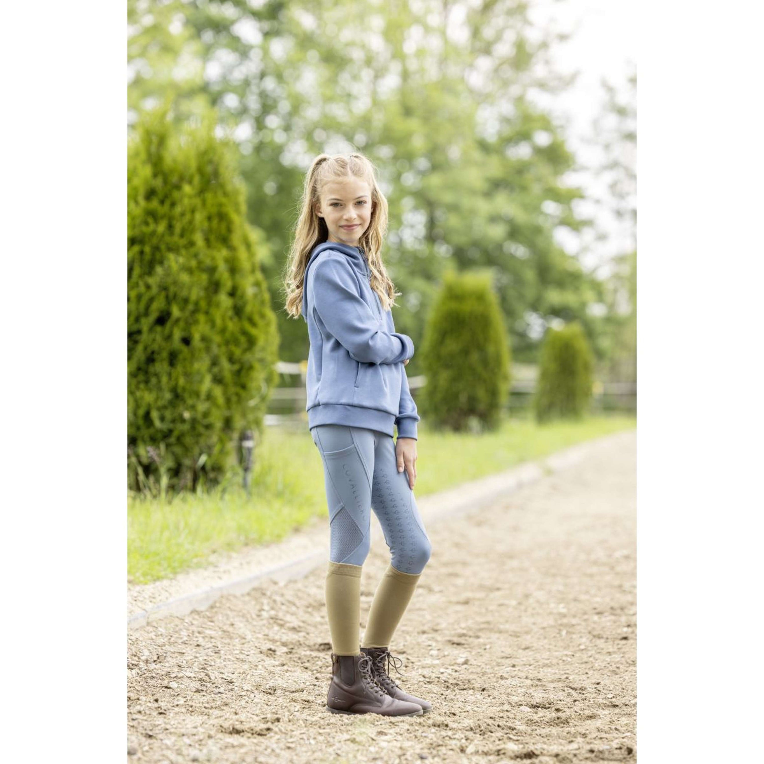 Covalliero Legging d'Équitation Mesh SS26 Enfants Smoked Blue