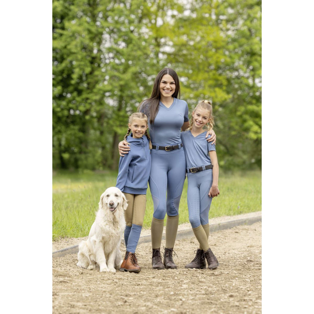 Covalliero Pull col Hoodie SS26 Enfants Smoked Blue