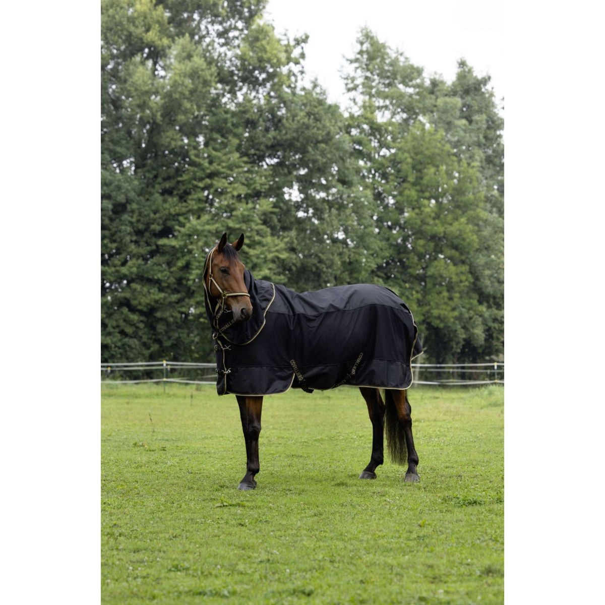 Covalliero Couverture Imperméable SS26 Noir