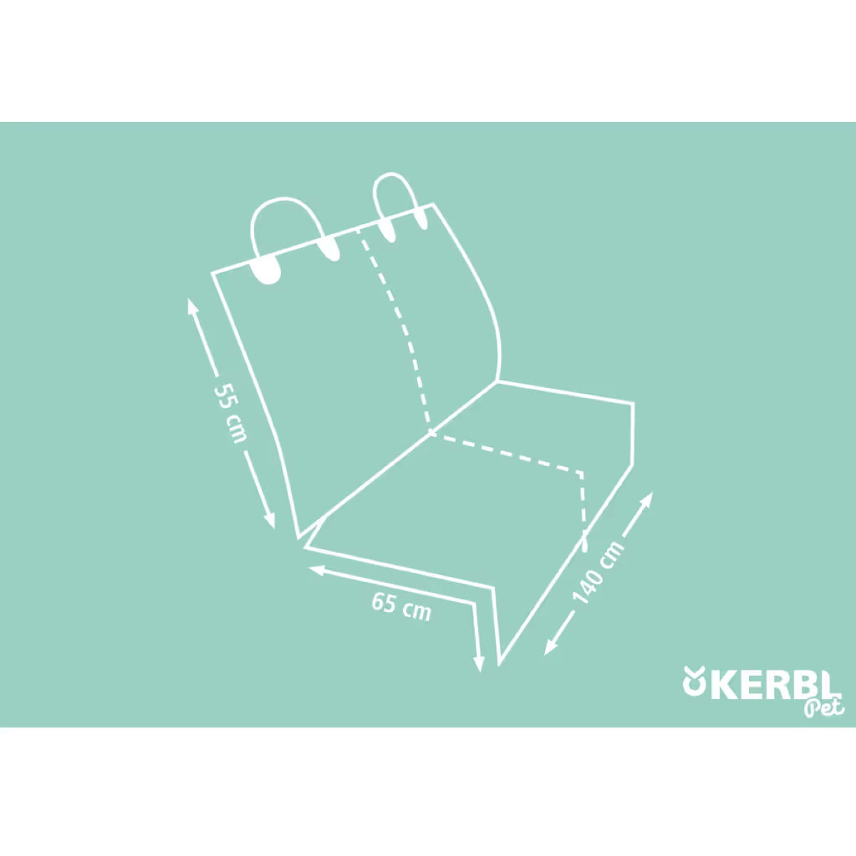 Kerbl Housse de Protection pour Voiture pour la Banquette Arrière Noir
