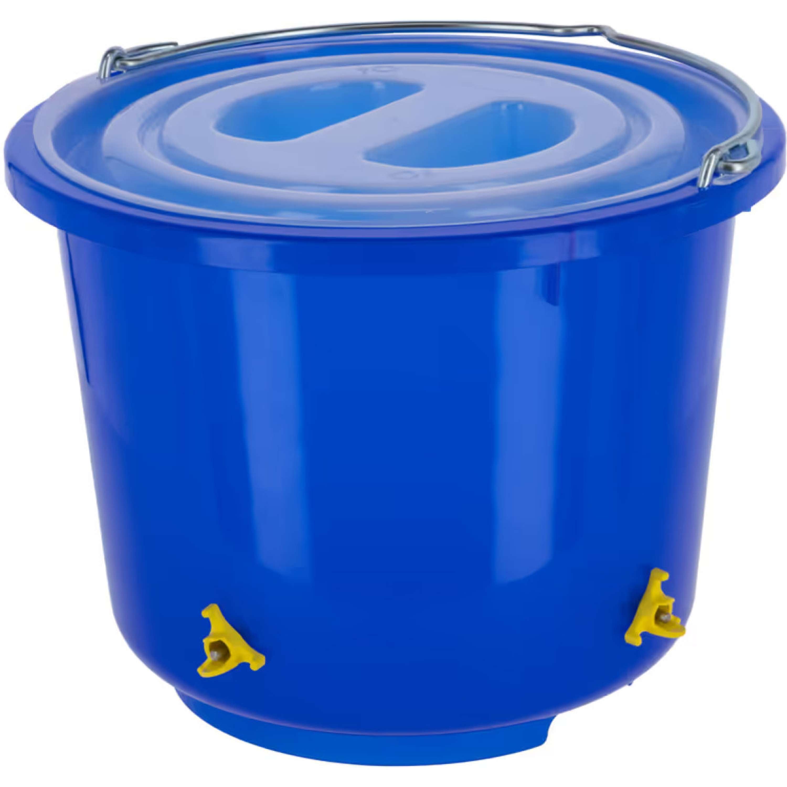 Kerbl Abreuvoir-Seau Avicole avec 4 abreuvoirs à tétine Bleu