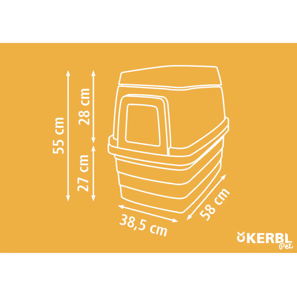 Kerbl Abri à Lapin Plastique Gris/Orange