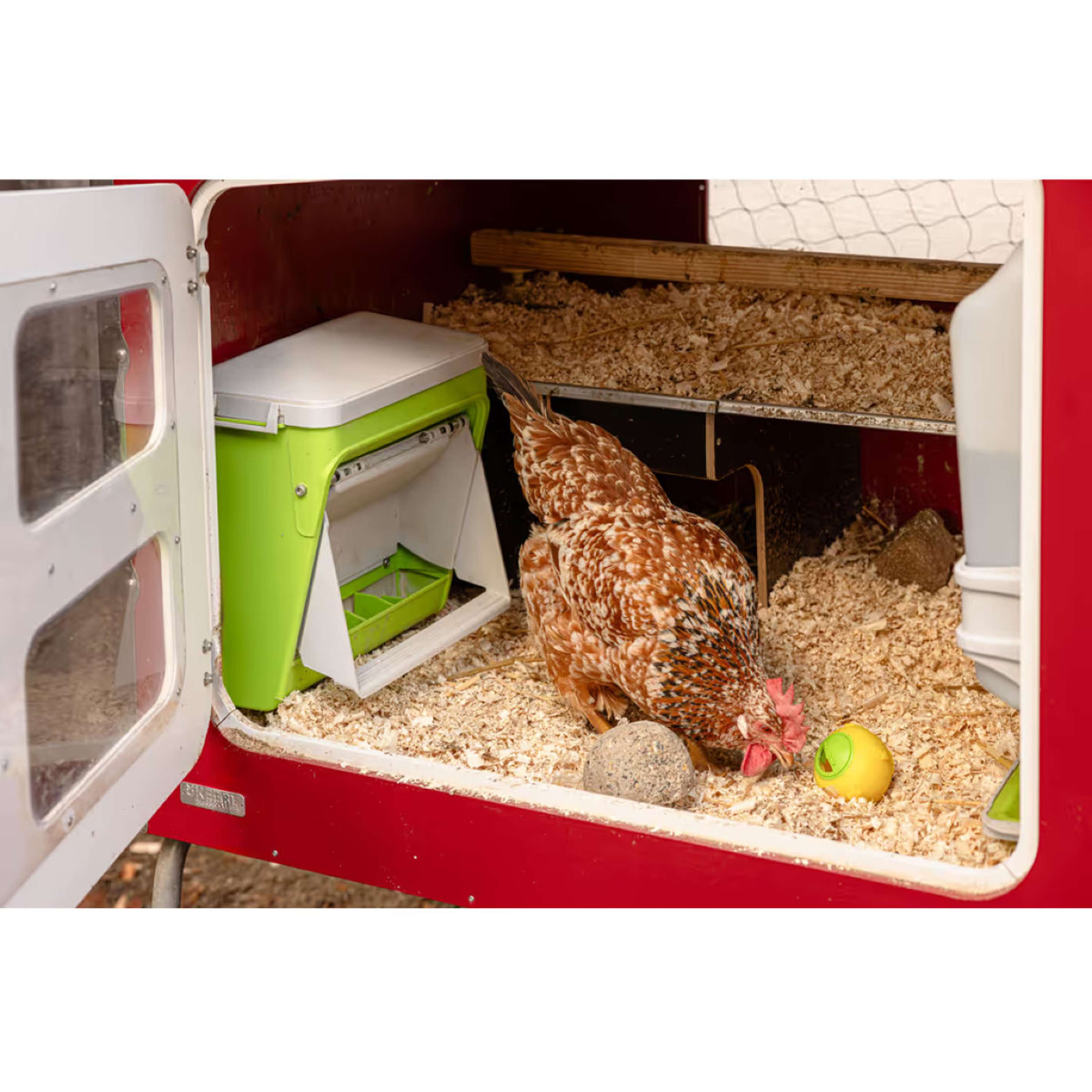 Kerbl Distributeur Automatique de Nourriture avec Clapet de Protection Vert