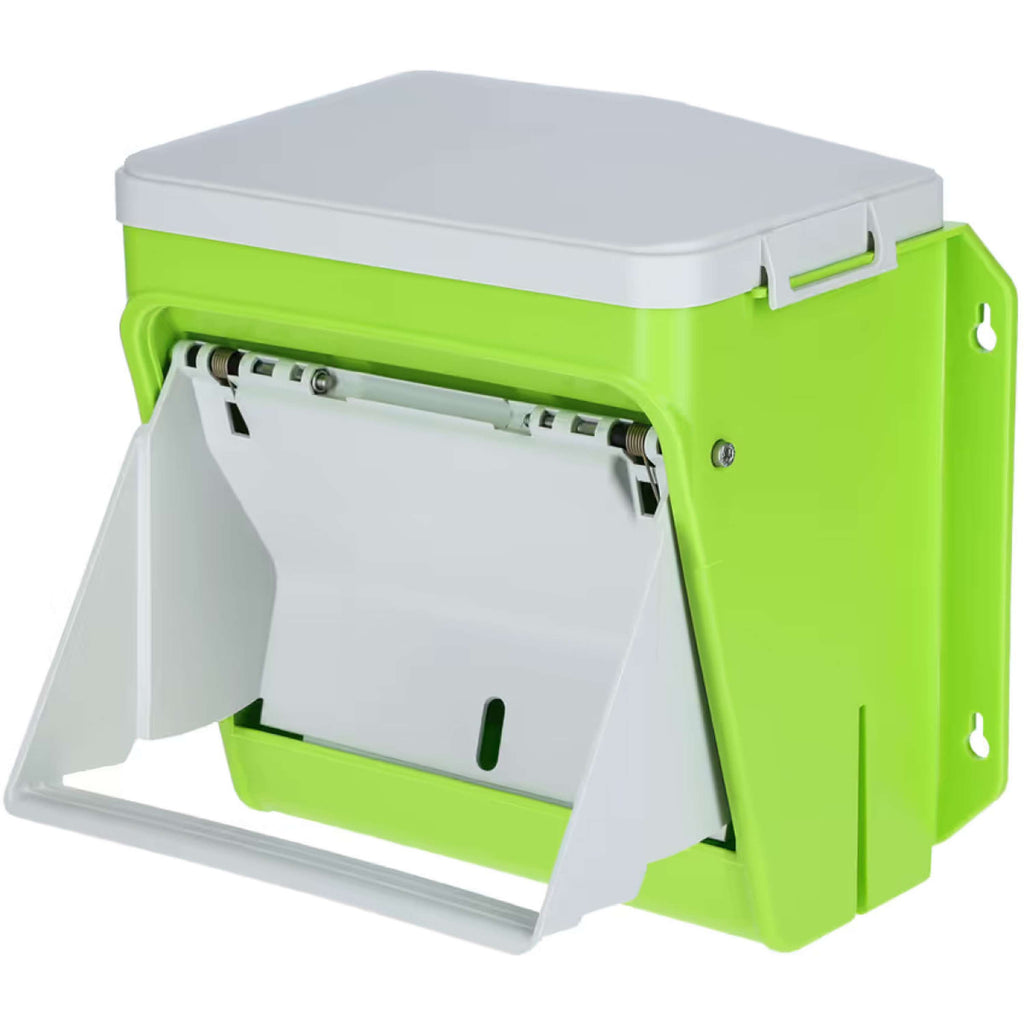 Kerbl Distributeur Automatique de Nourriture avec Clapet de Protection Vert
