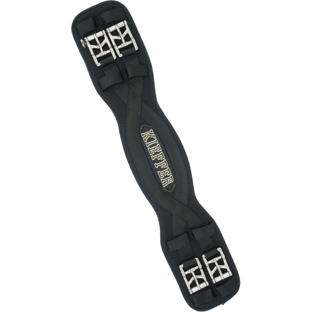 Kieffer Sangle de Dressage Air-Tex sans Élastique Noir