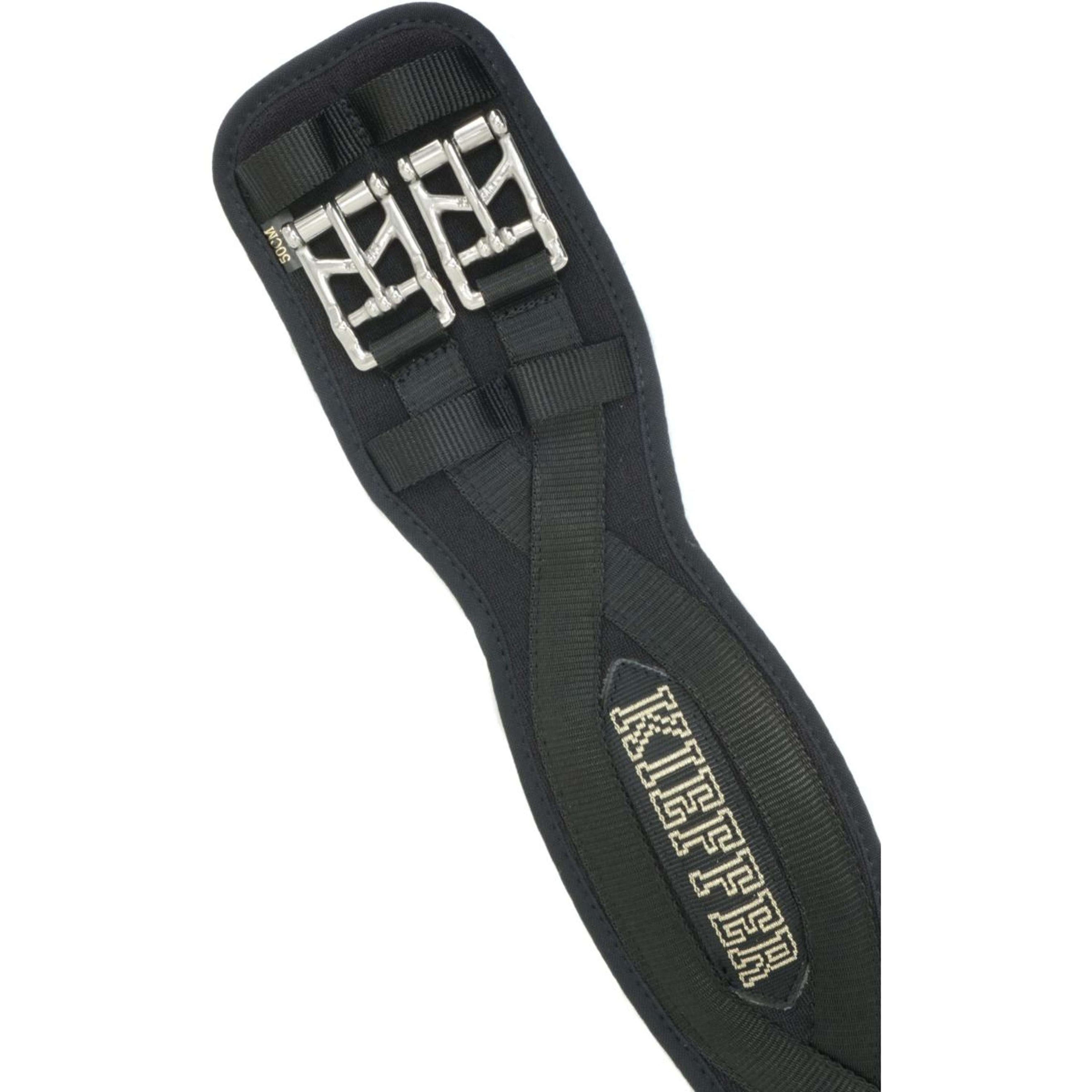Kieffer Sangle de Dressage Air-Tex sans Élastique Noir Kieffer Sangle de Dressage Air-Tex sans Élastique Noir