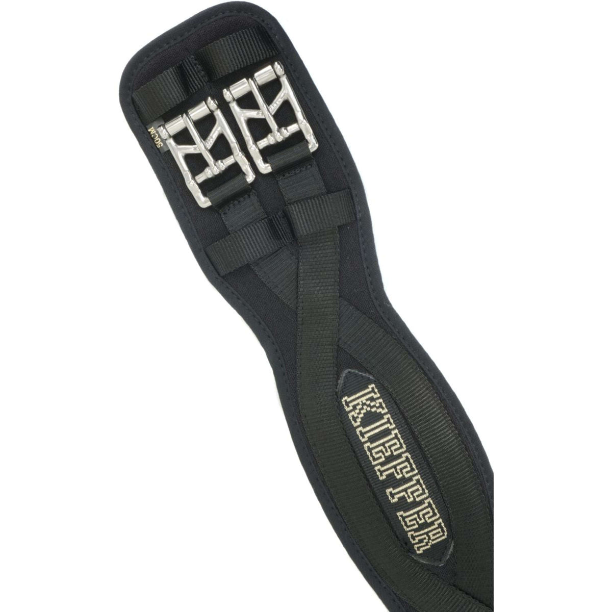 Kieffer Sangle de Dressage Air-Tex sans Élastique Noir