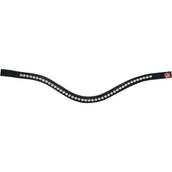 Kieffer Bridon Comfort Paris Anglais Muserolle avec Noseband, Noir Technique, Vernis, 35mm Noir/Blanc