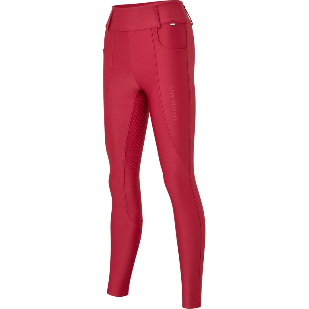Kingsland Pantalon d'Équitation KLKristin Full Grip Dames Grenat Rouge