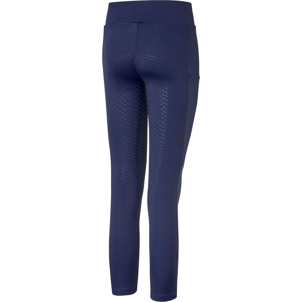 Kingsland Legging d'Équitation KLAlexis F-Tec4 Full Grip Enfants Bleu du Soir