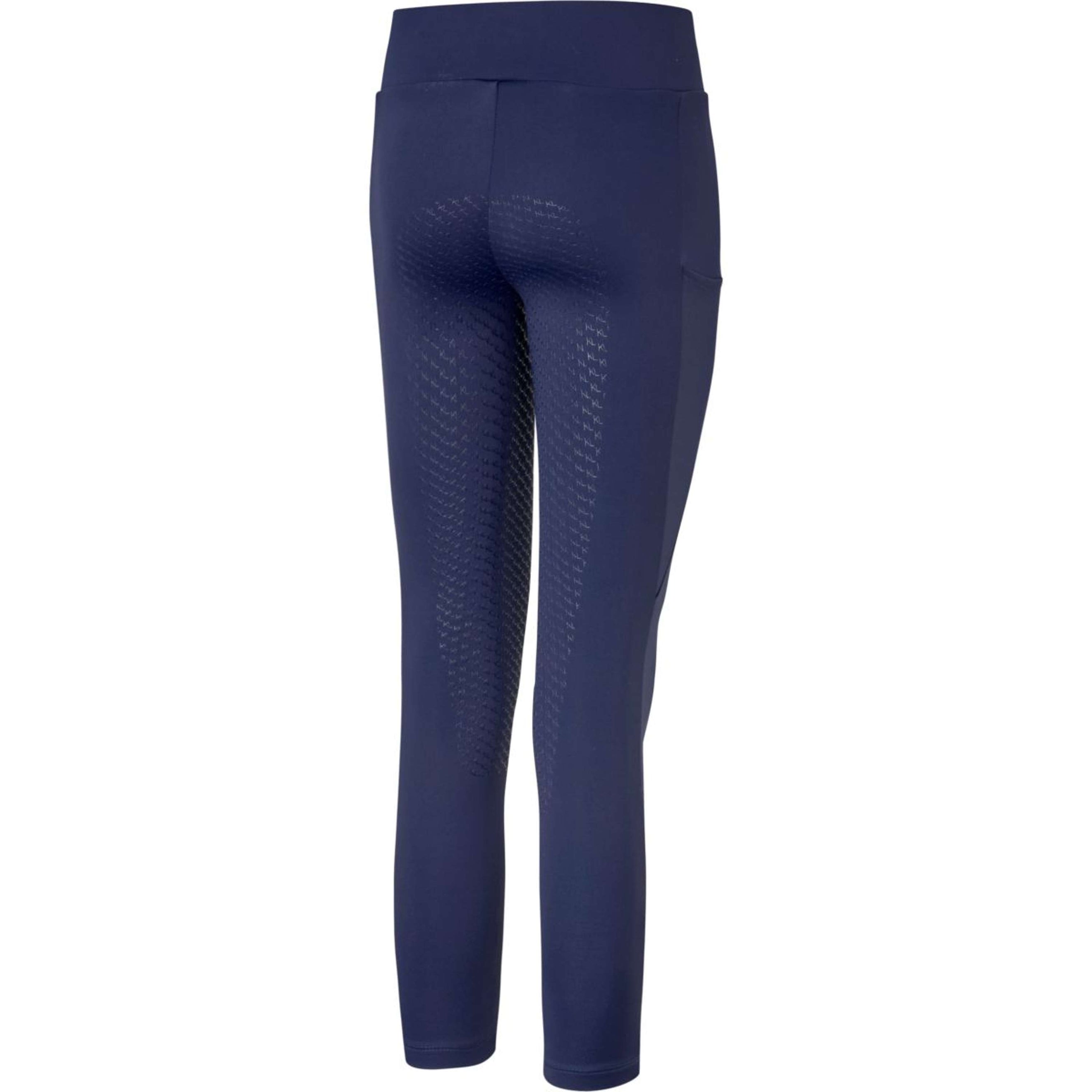 Kingsland Legging d'Équitation KLAlexis F-Tec4 Full Grip Enfants Bleu du Soir