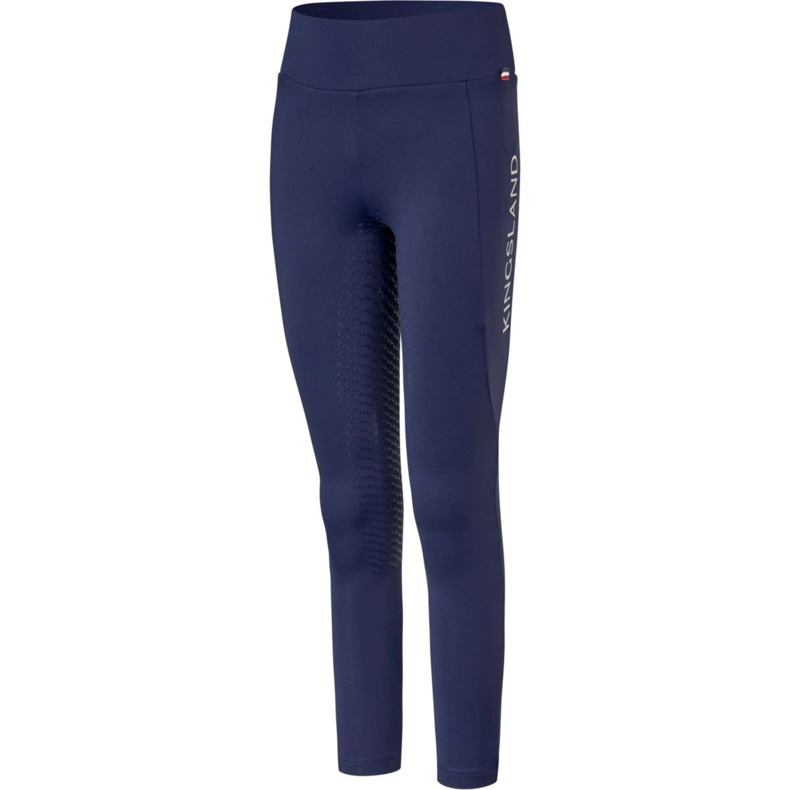 Kingsland Legging d'Équitation KLAlexis F-Tec4 Full Grip Enfants Bleu du Soir