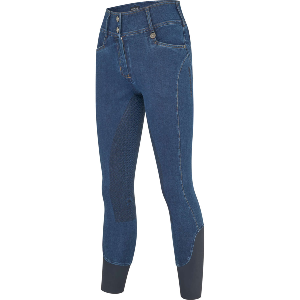 Kingsland Pantalon d'Équitation KLKayce Denim Full Grip Marin