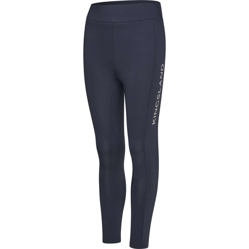 Kingsland Legging d'Équitation KLLilo Junior F-tec 5 Full Grip Marin