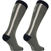 Kingsland Chaussettes d'Équitation KLLaura Coolmax 2-Pack Green Agave