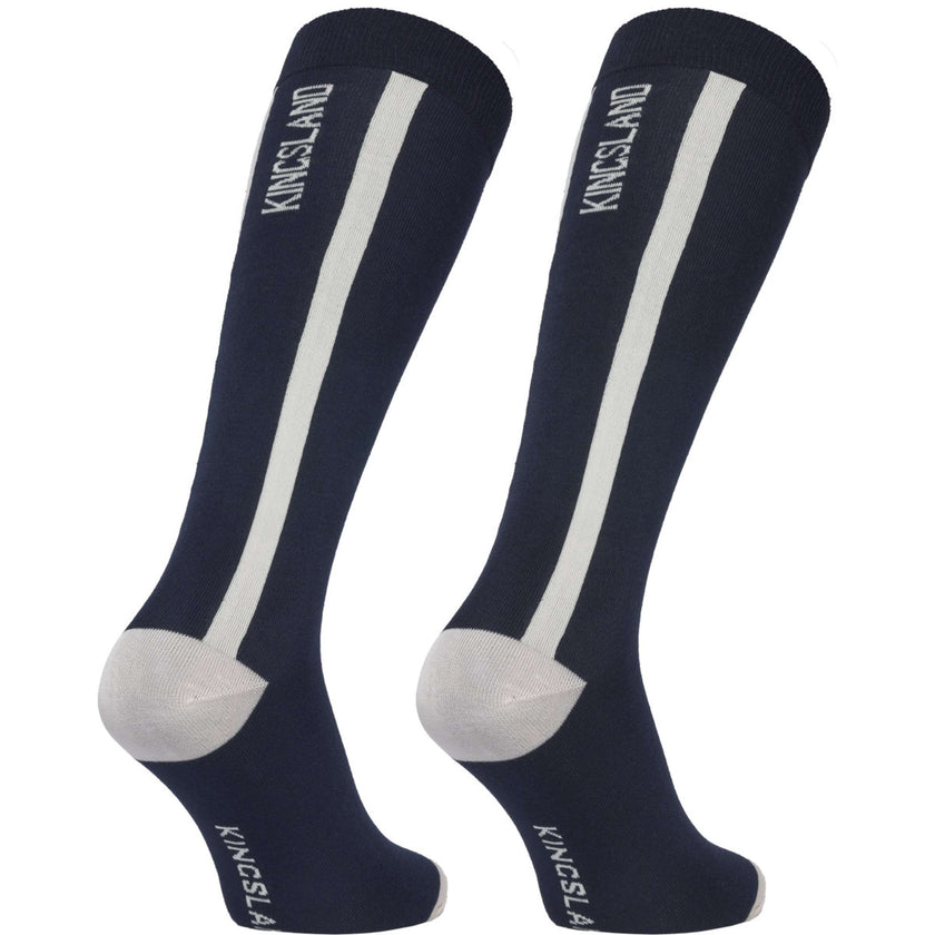 Kingsland Chaussettes d'Équitation KLLaura Coolmax 2-Pack Marin