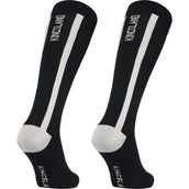 Kingsland Chaussettes d'Équitation KLLaura Coolmax 2-Pack Noir