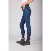 Kingsland Pantalon d'Équitation KLKayce Denim Full Grip Marin