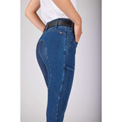 Kingsland Pantalon d'Équitation KLKayce Denim Full Grip Marin