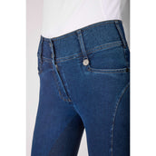 Kingsland Pantalon d'Équitation KLKayce Denim Full Grip Marin