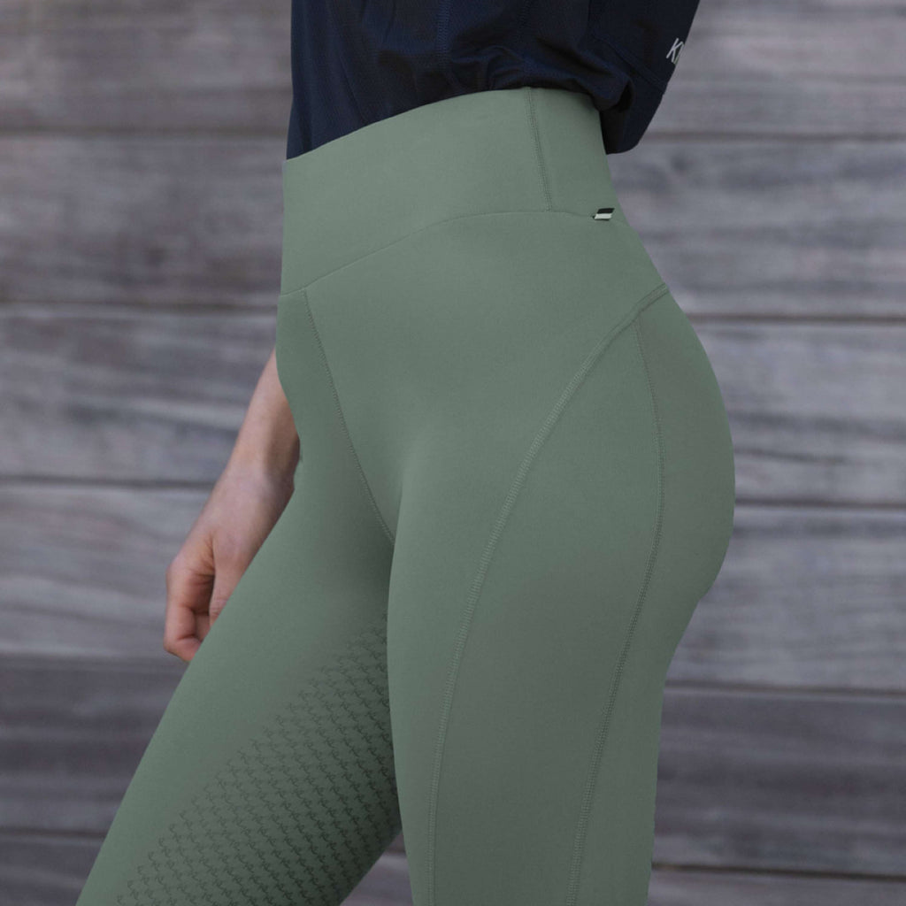 Kingsland Legging d'Équitation KLLindsey F-Tec Full Grip Green Agave