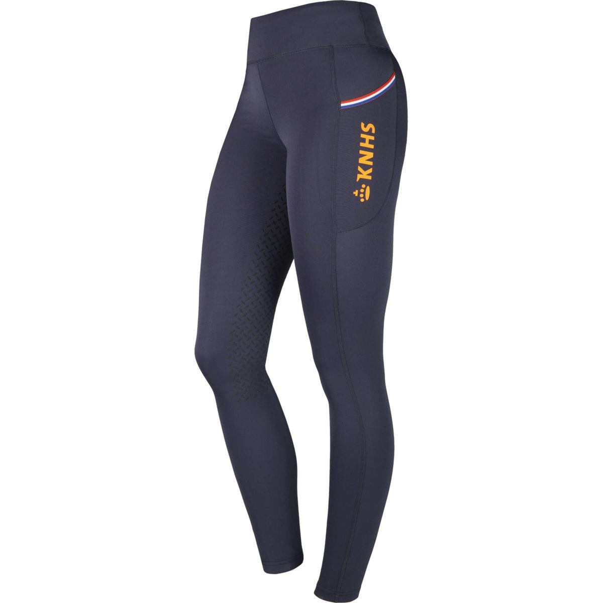 KNHS Legging d'Équitation Silicone Fond de Peau Bleu