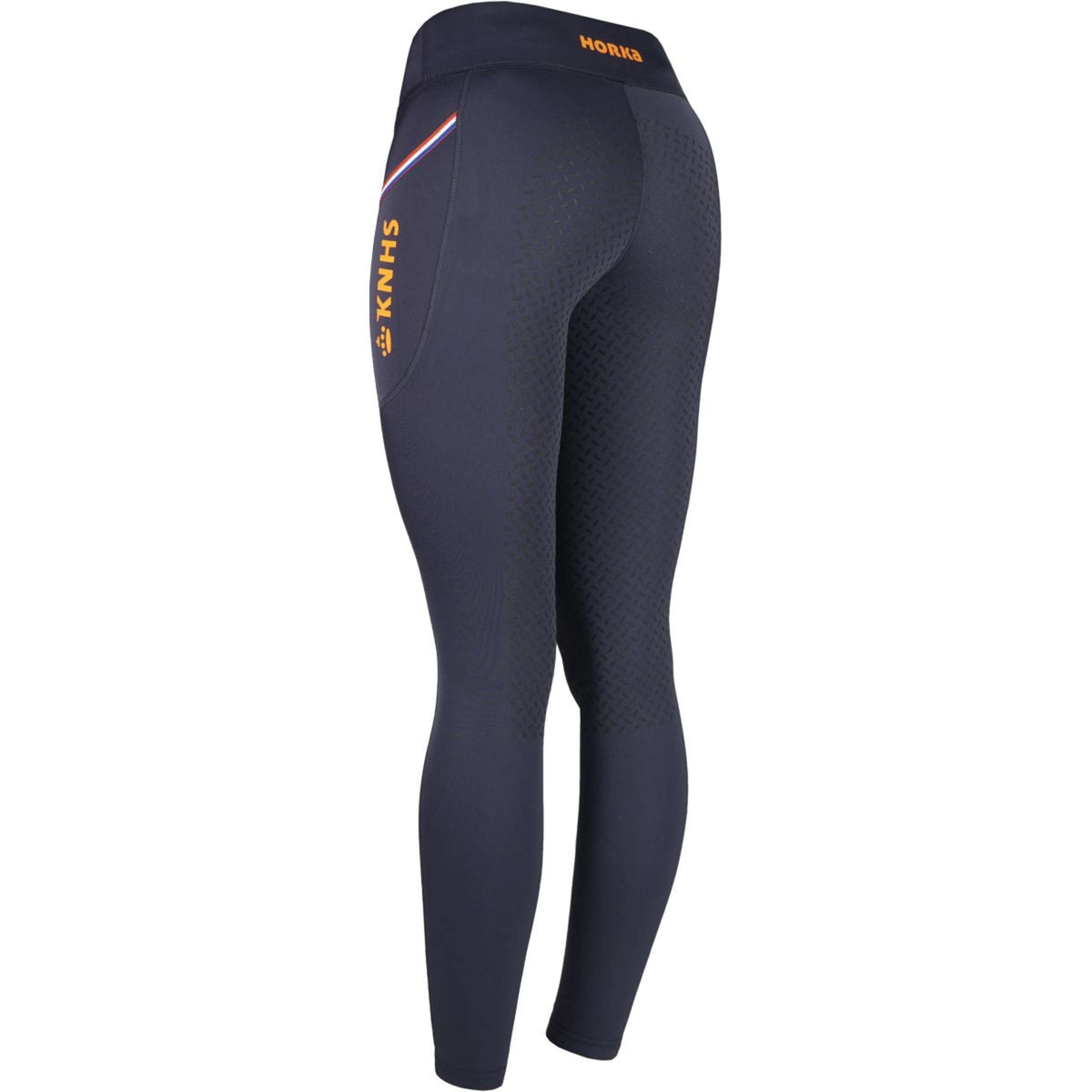 KNHS Legging d'Équitation Silicone Fond de Peau Bleu