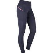 KNHS Legging d'Équitation Silicone Fond de Peau Bleu