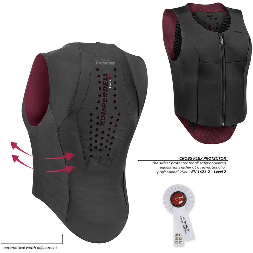 Komperdell Gilet de Protection Flexfit Mince Noir/Bordeaux