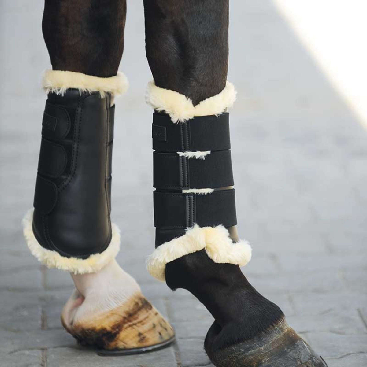 Kavalkade Dressage Boots Show Fausse Fourrure Noir