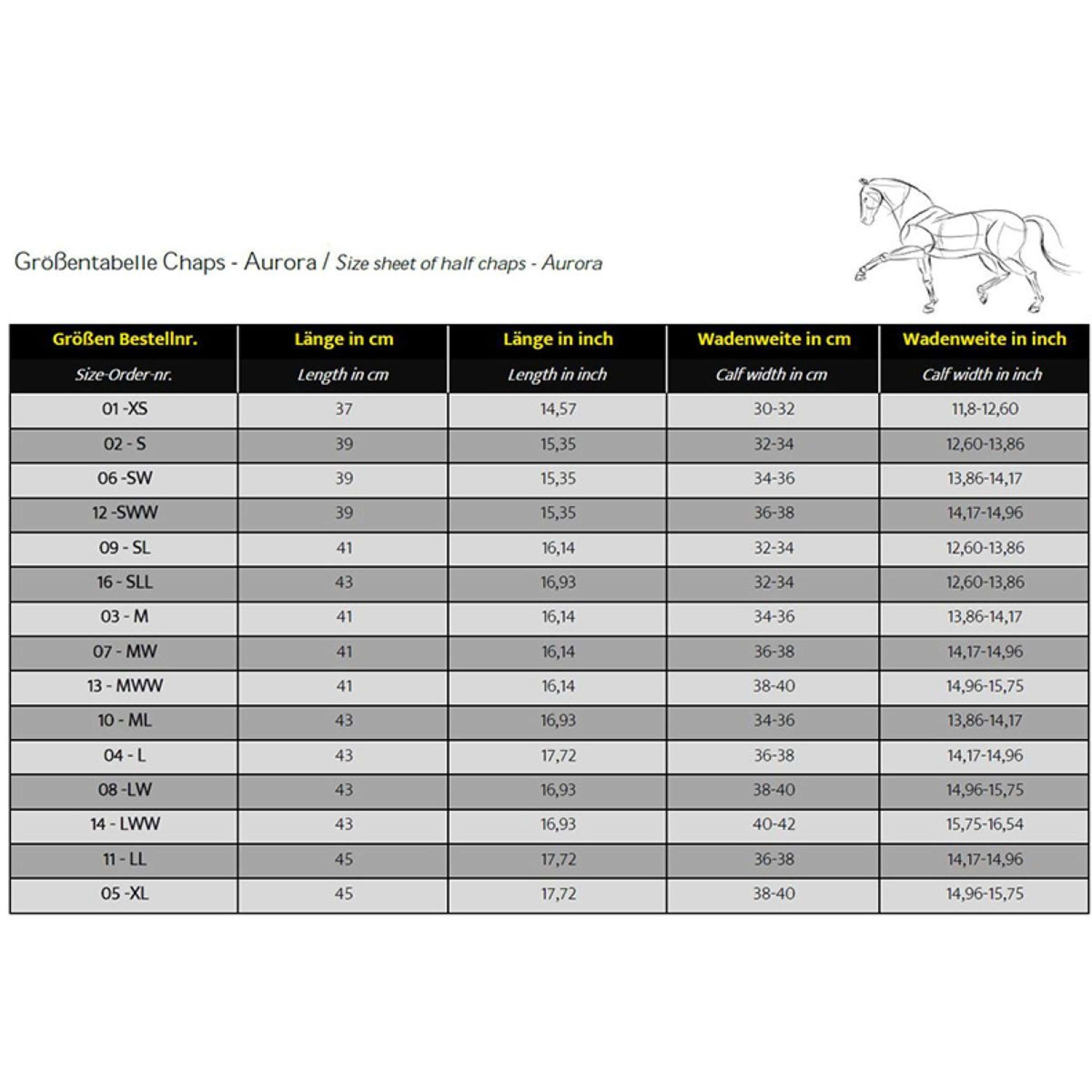 Kavalkade Chaps Aurora Noir Kavalkade Chaps Aurora Noir