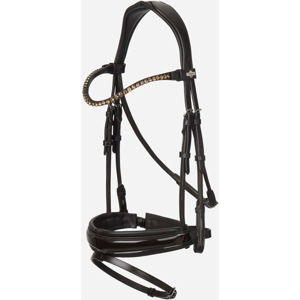 LeMieux Bride Kudos Patent Dressage Marron