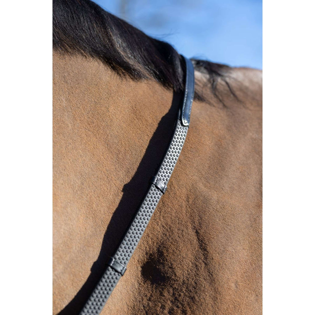 LeMieux Rênes Arika Soft Rubber with Stopper Noir/Argent
