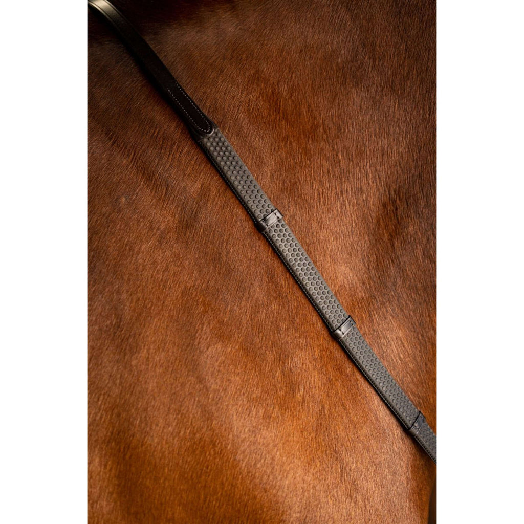 LeMieux Rênes Arika Soft Rubber with Stopper Marron/Argent