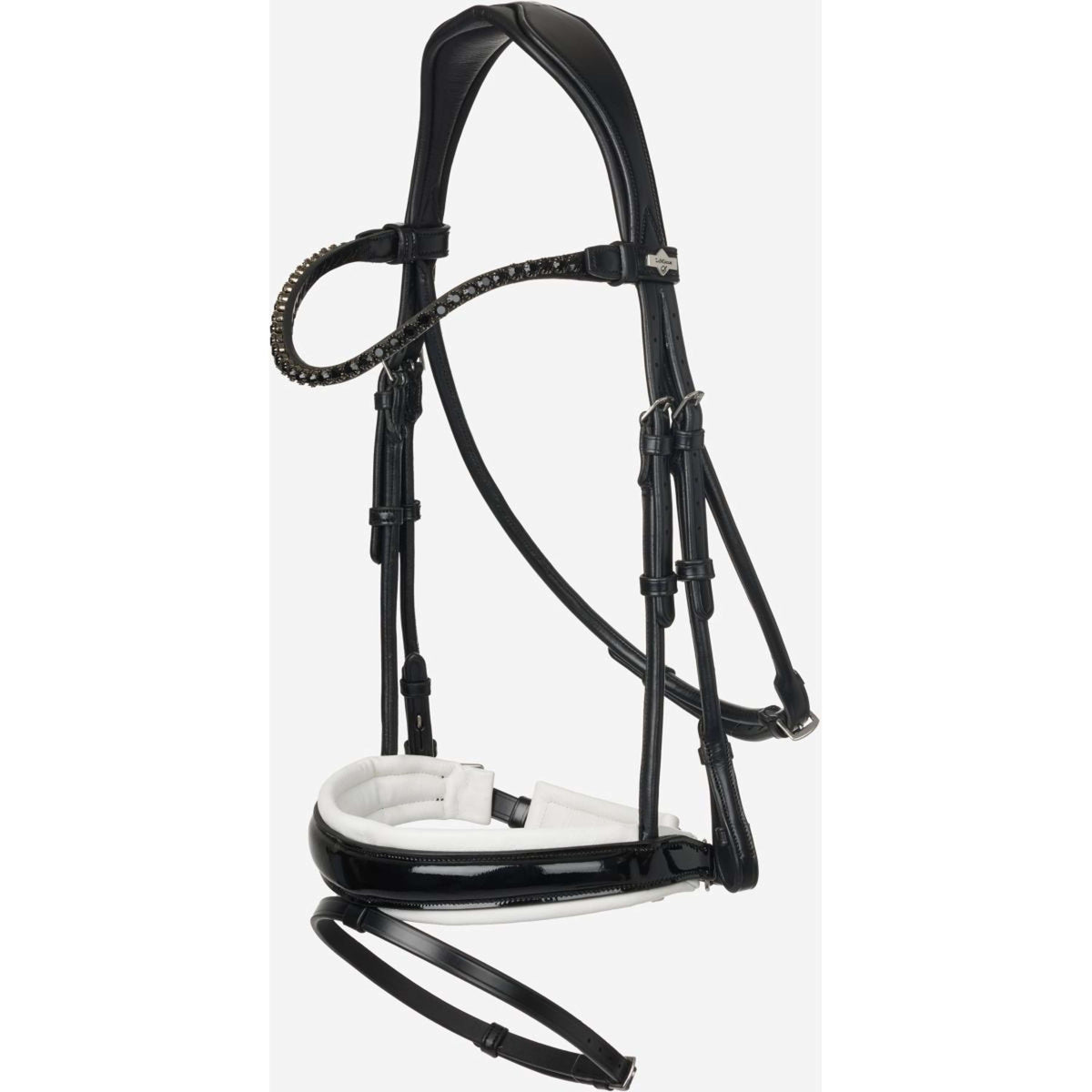 LeMieux Bride Kudos Patent Dressage Noir/Argent