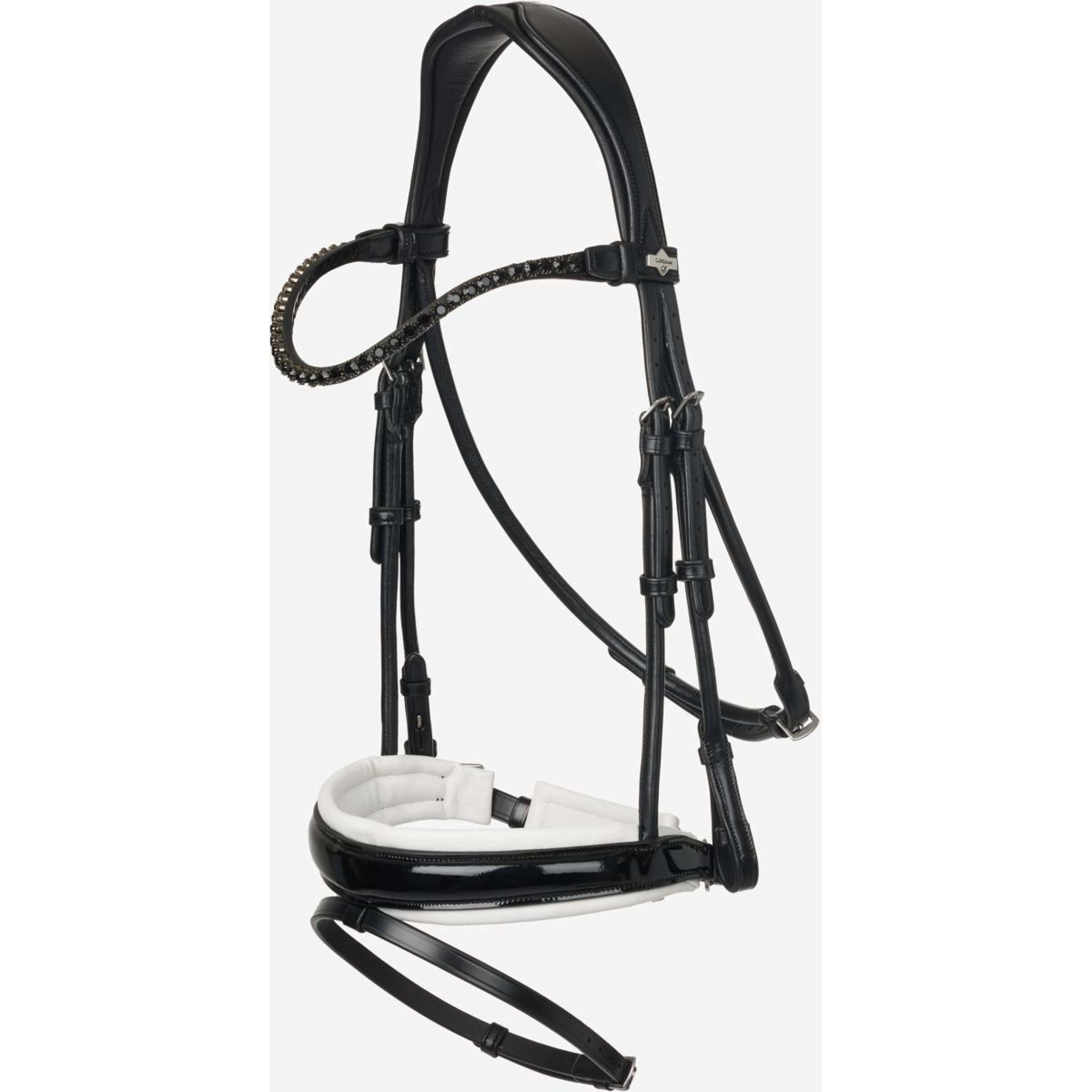 LeMieux Bride Kudos Patent Dressage Noir/Argent