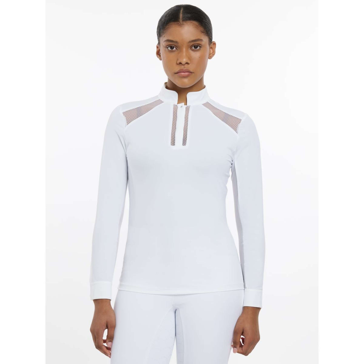 LeMieux T-shirt de Concours Camille Longues Manches Blanc