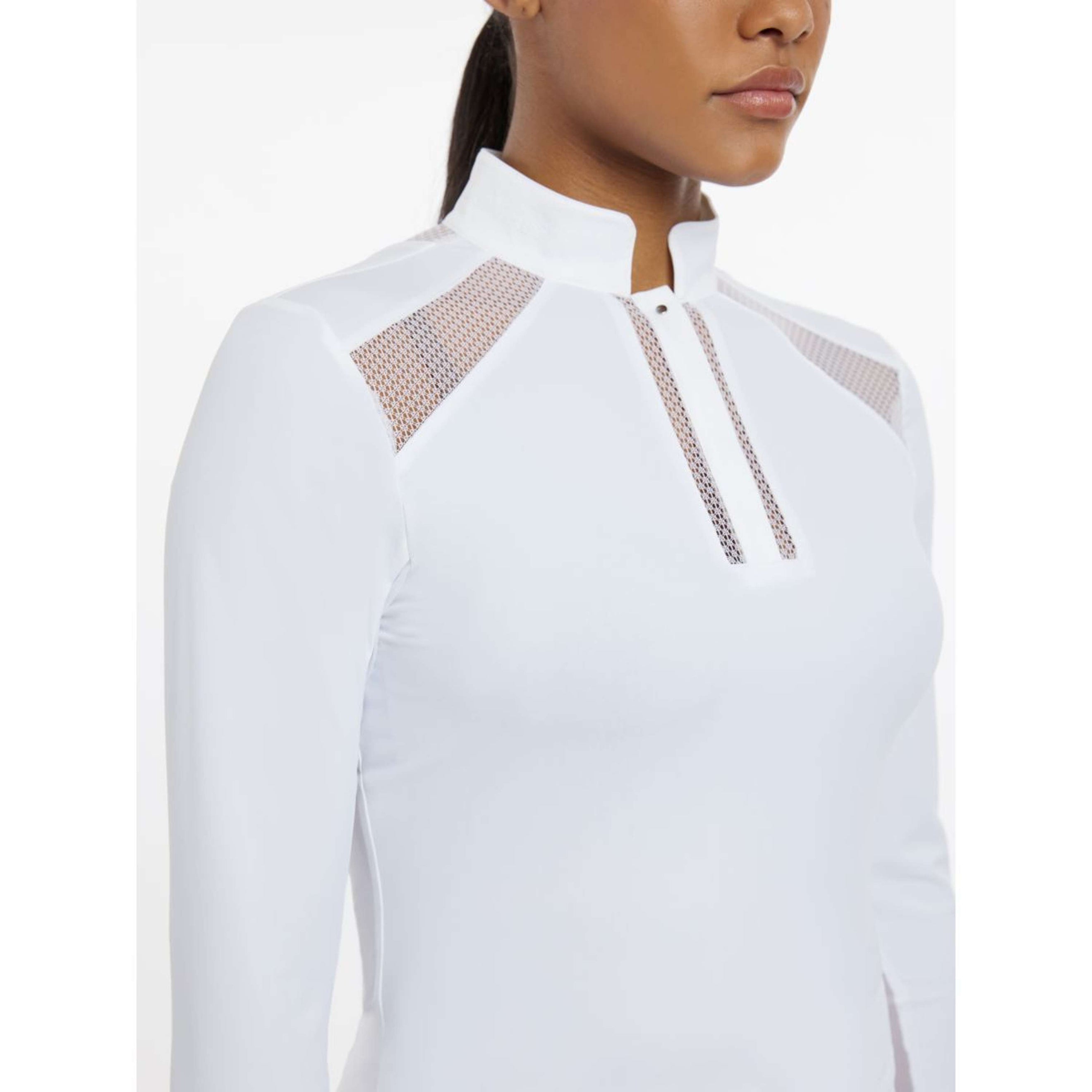 LeMieux T-shirt de Concours Camille Longues Manches Blanc