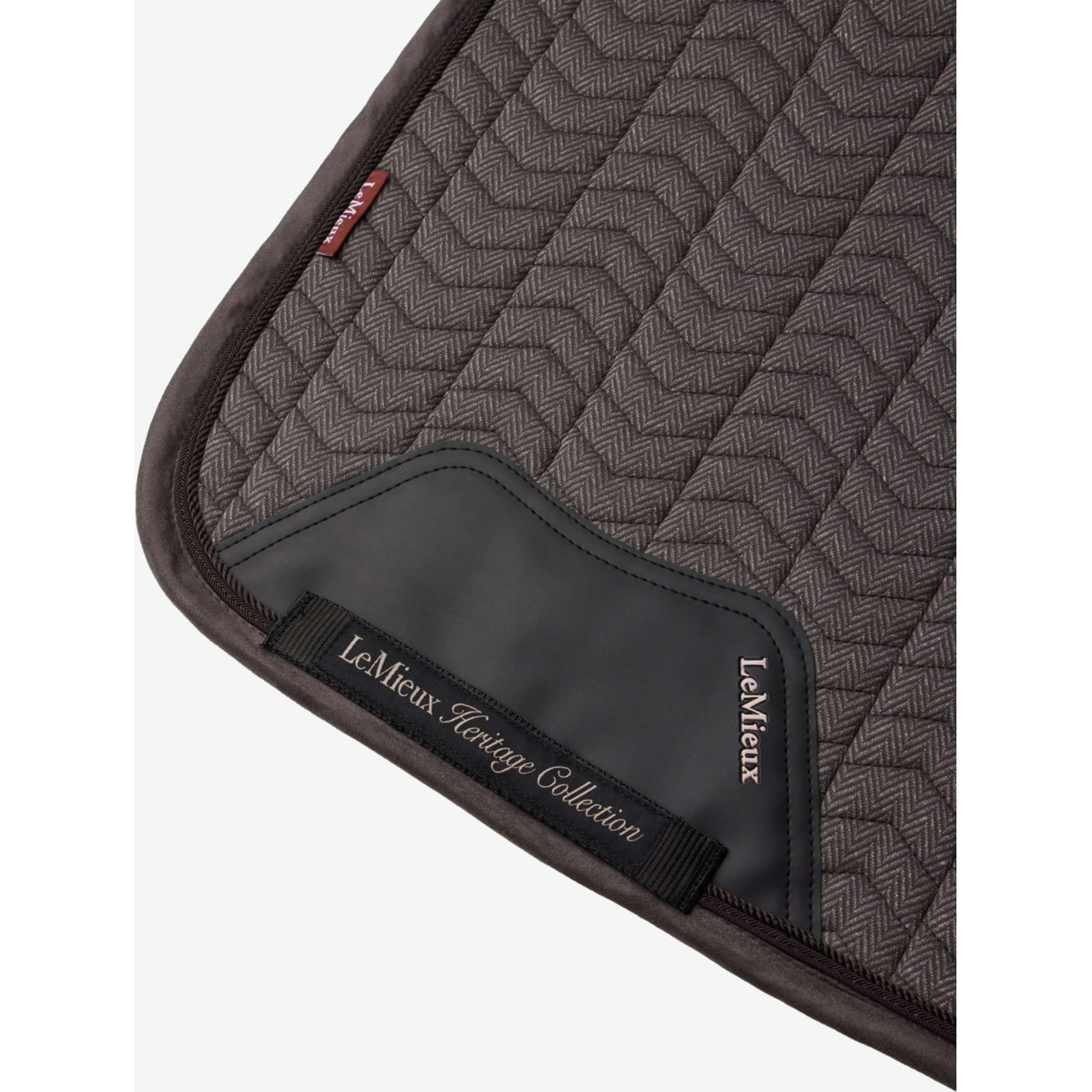 LeMieux Tapis de Selle Heritage Herringbone Square Dressage Cocoa