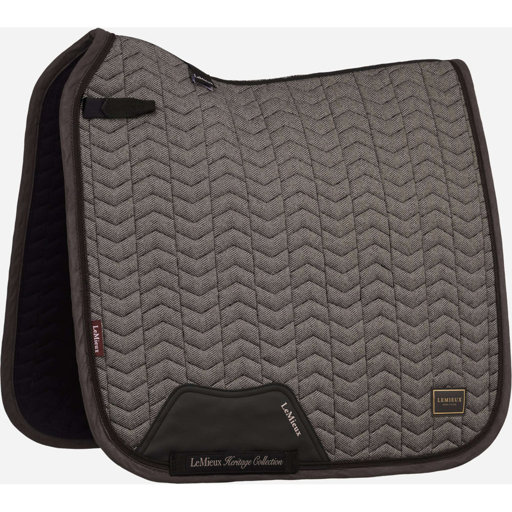 LeMieux Tapis de Selle Heritage Herringbone Square Dressage Cocoa
