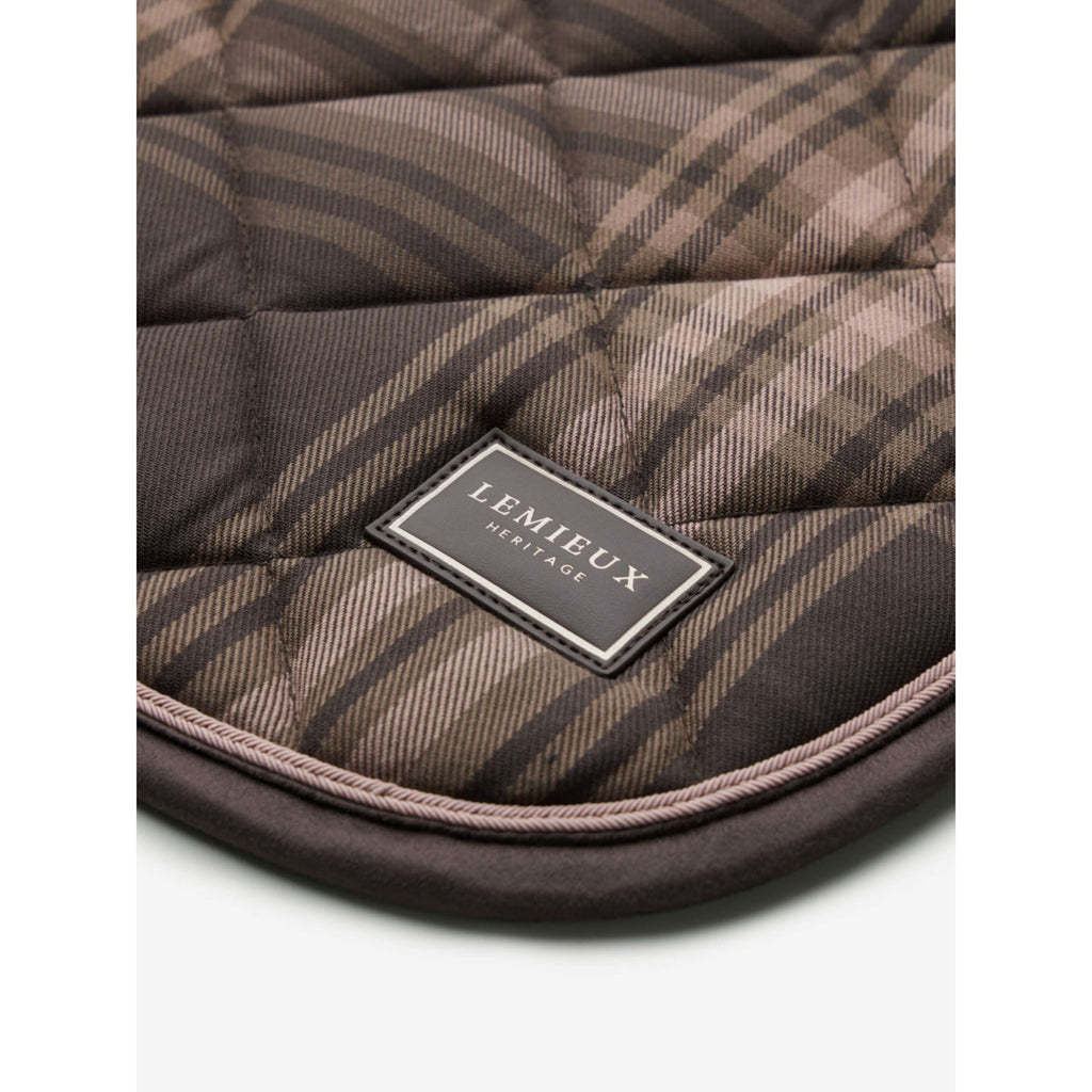 LeMieux Tapis de Selle Heritage Check Square Dressage Cocoa