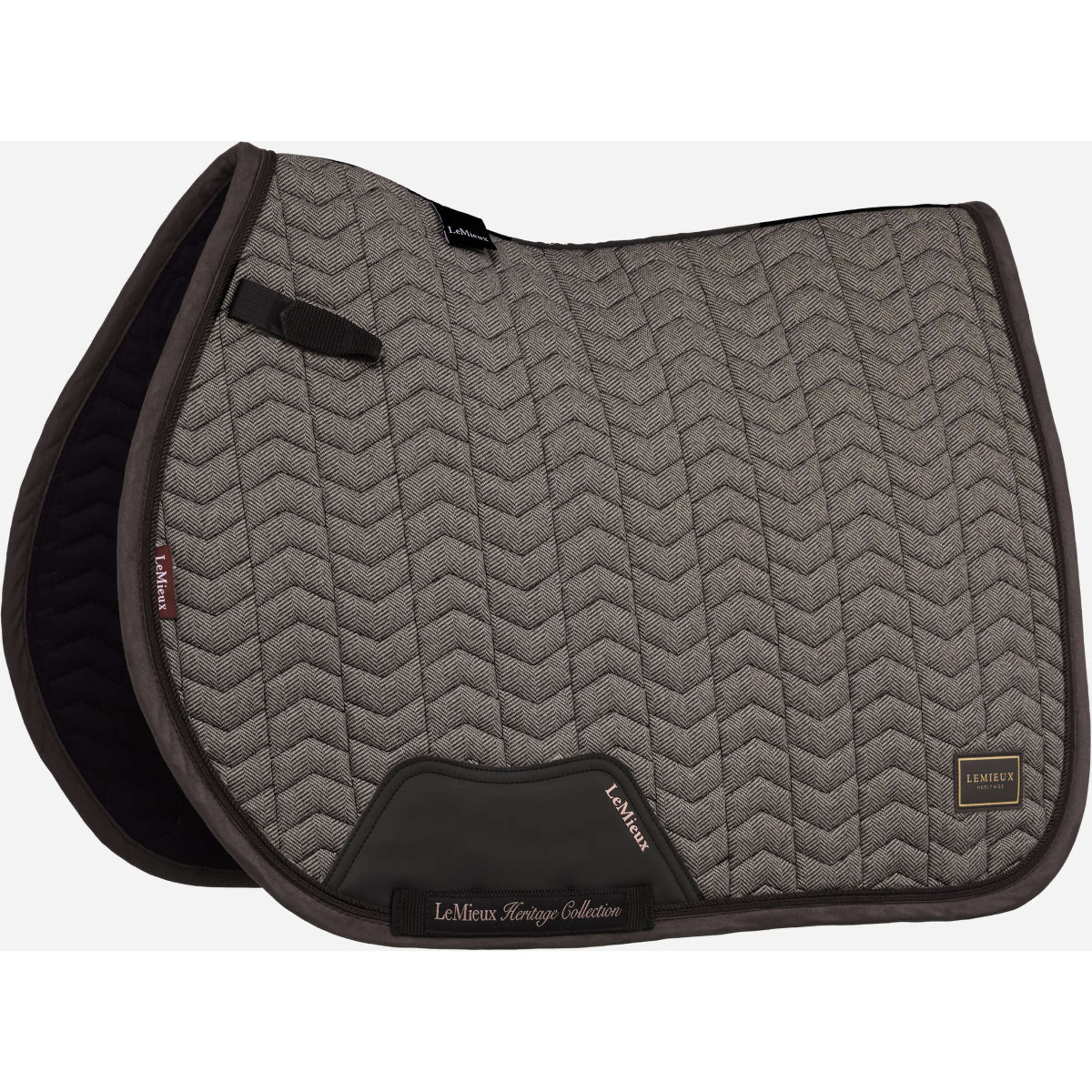 LeMieux Tapis de Selle Heritage Herringbone Square de Saut Cocoa