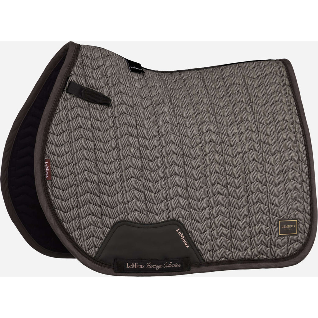 LeMieux Tapis de Selle Heritage Herringbone Square de Saut Cocoa