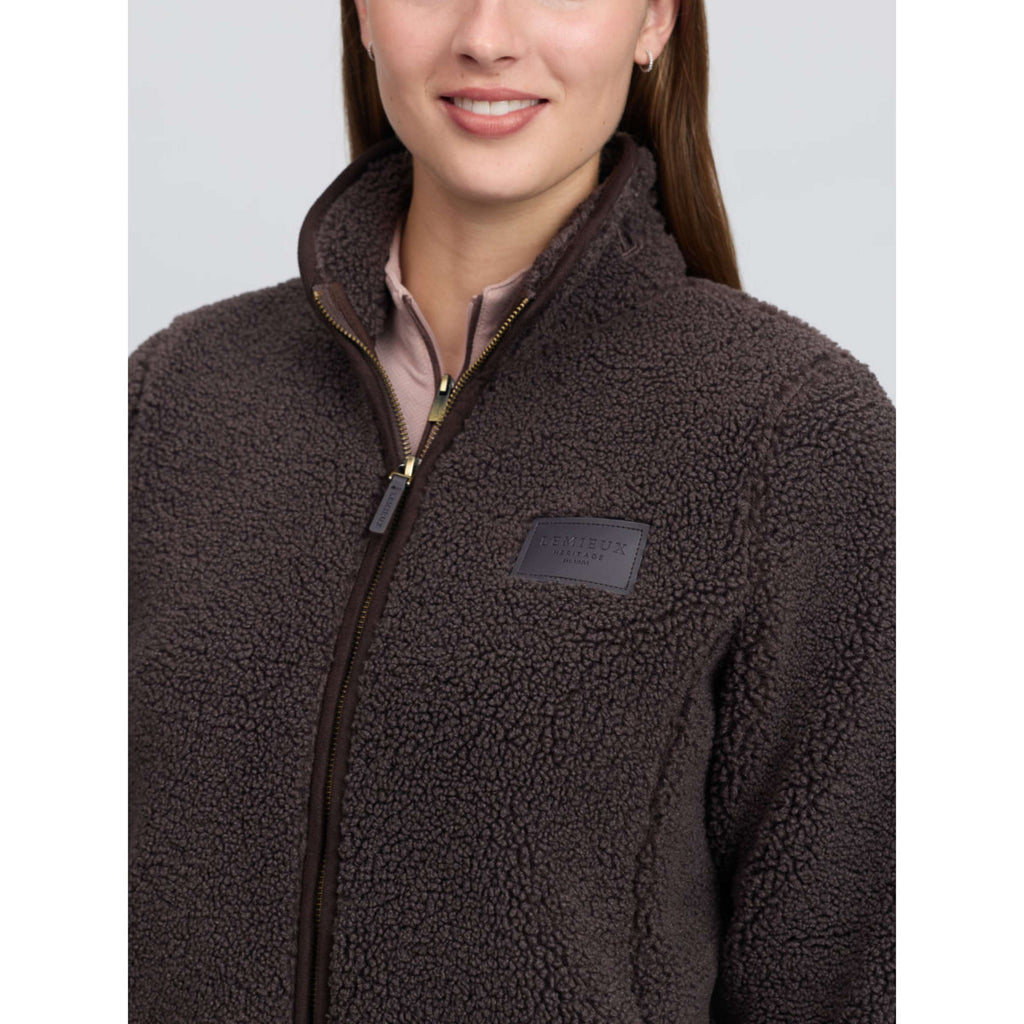LeMieux Veste Heritage Borg Zip Through Cocoa