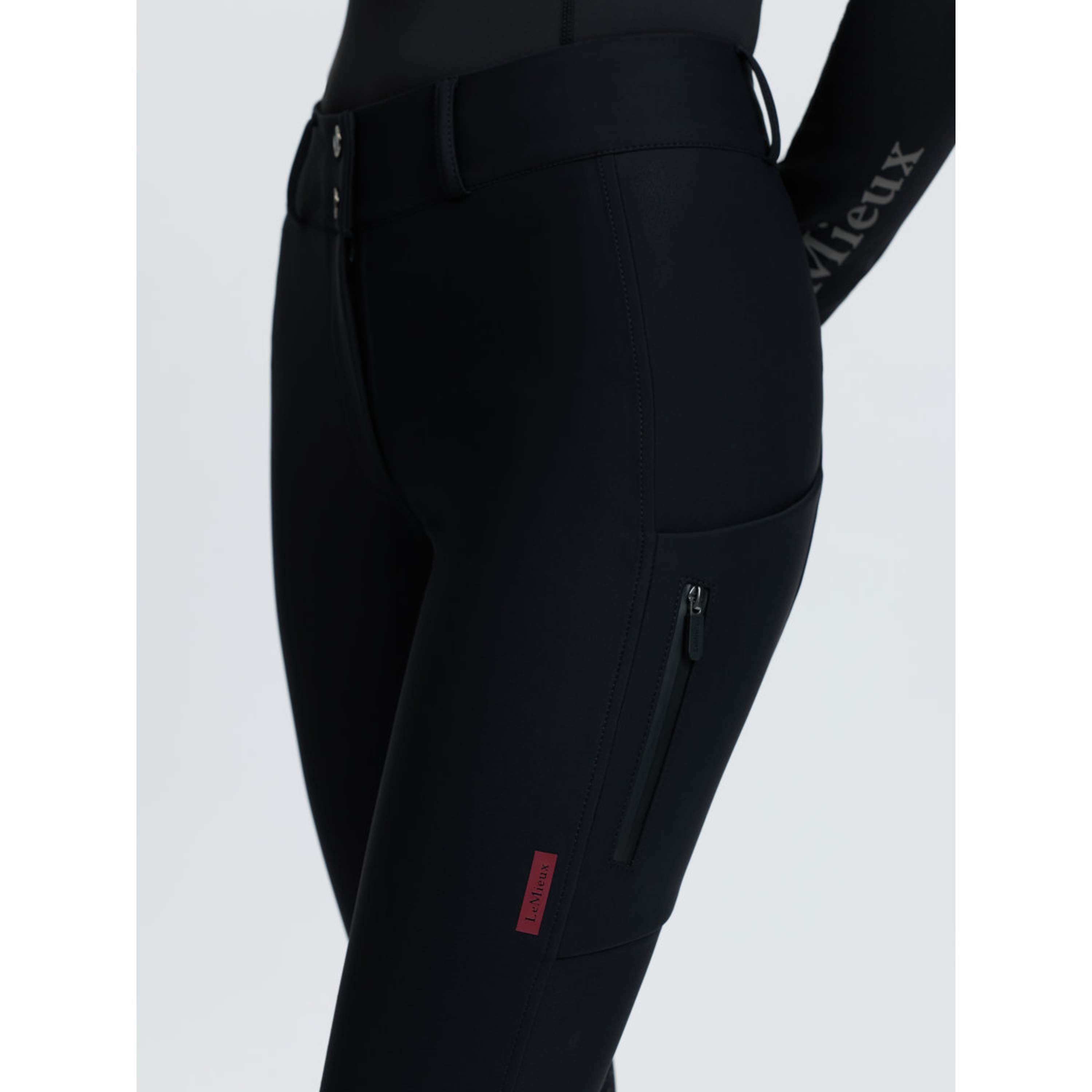 LeMieux Pantalon d'Équitation Stormwear Prise de Genou Noir